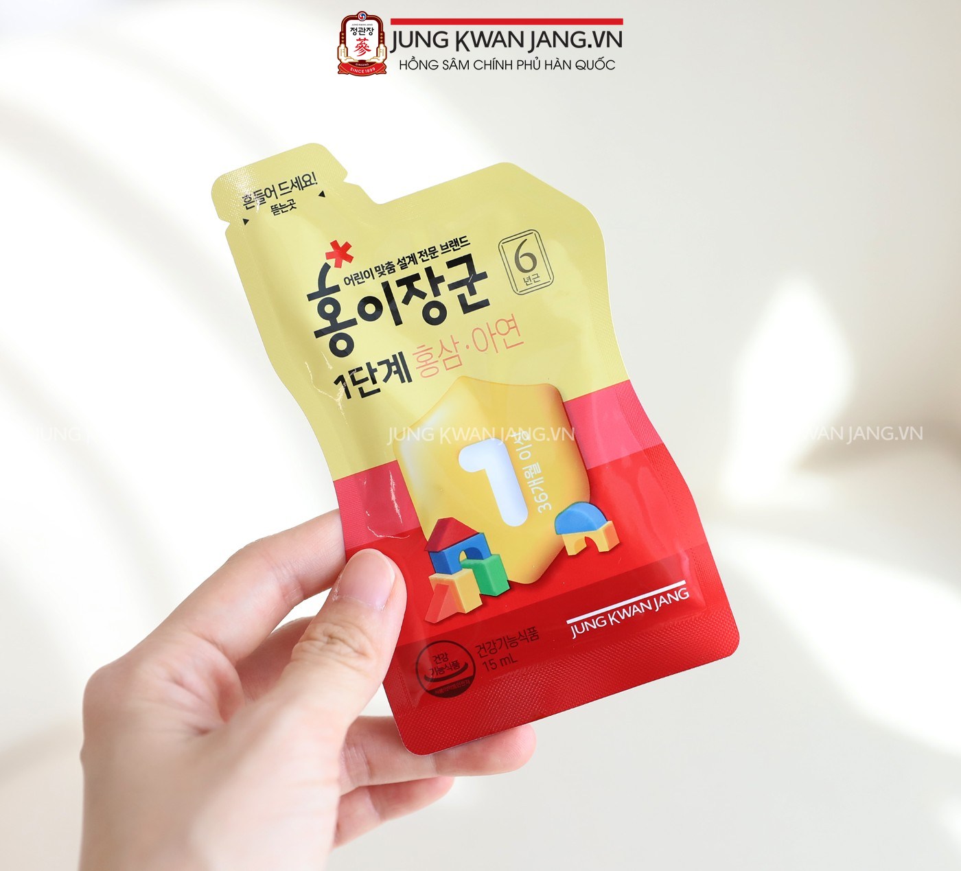 Nước Hồng Sâm Trẻ Em Jung Kwan Jang Số 1 (15ml  x 30 Gói) | Jung Kwan Jang | Jungkwanjang.vn