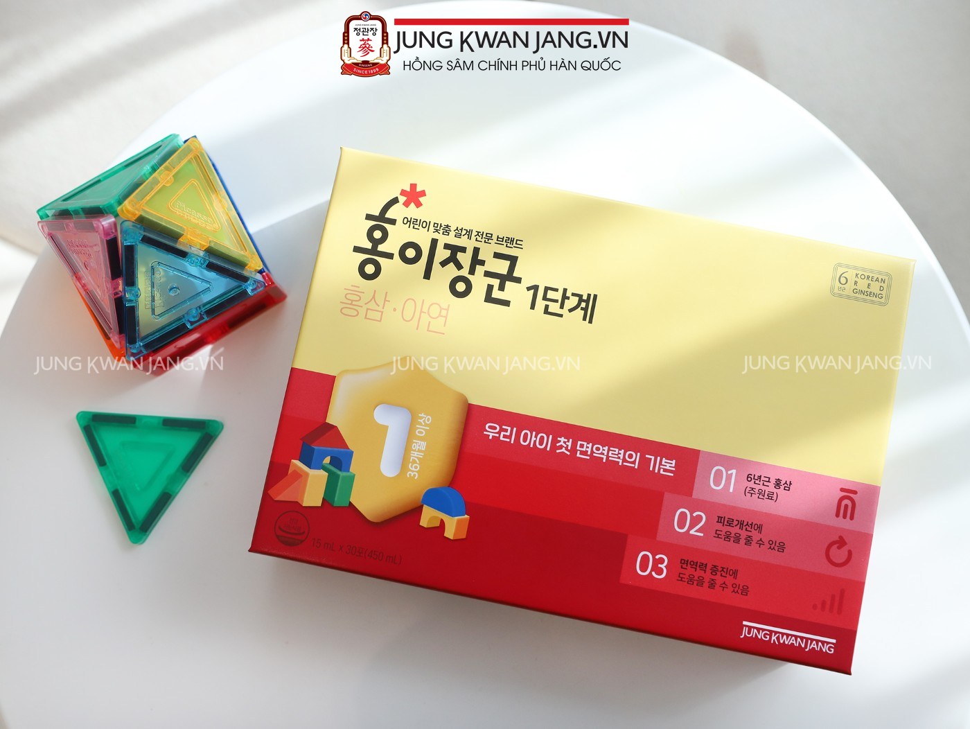 Nước Hồng Sâm Trẻ Em Jung Kwan Jang Số 1 (15ml  x 30 Gói) | Jung Kwan Jang | Jungkwanjang.vn
