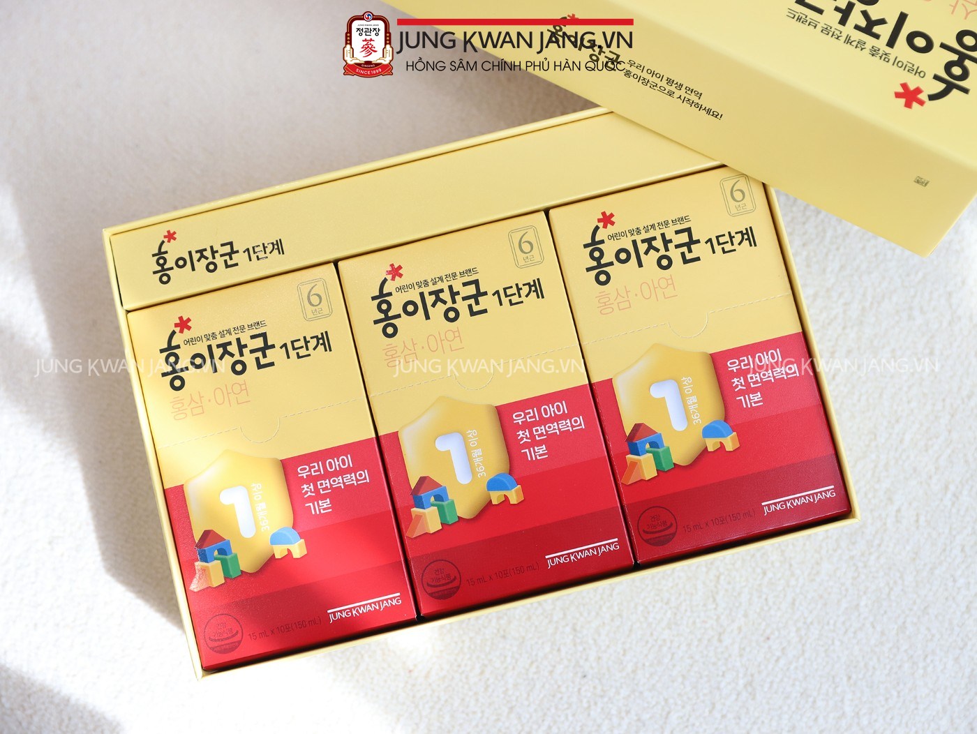 Nước Hồng Sâm Trẻ Em Jung Kwan Jang Số 1 (15ml  x 30 Gói) | Jung Kwan Jang | Jungkwanjang.vn