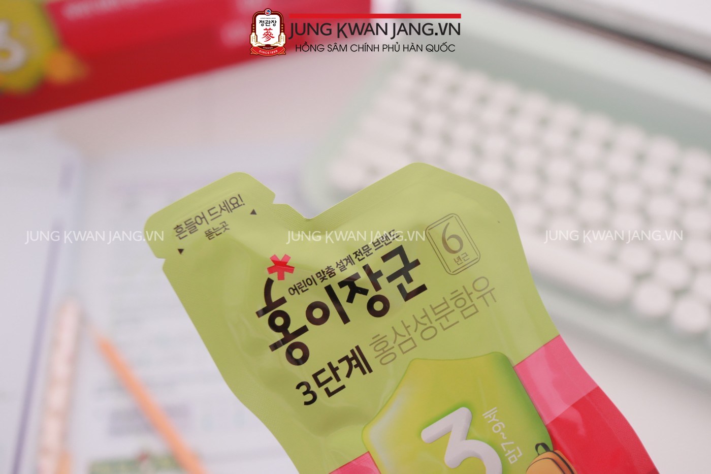 Hình Ảnh Chi Tiết Về Nước Hồng Sâm Trẻ Jung Kwan Jang Số 3 20ml x 30 Gói | Jung Kwan Jang | Jungkwanjang.vn