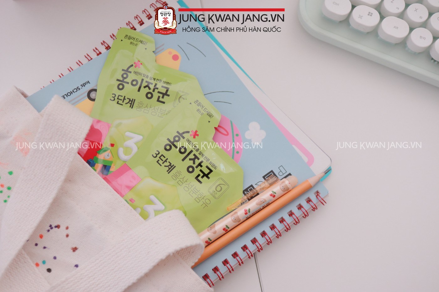 Hình Ảnh Chi Tiết Về Nước Hồng Sâm Trẻ Jung Kwan Jang Số 3 20ml x 30 Gói | Jung Kwan Jang | Jungkwanjang.vn