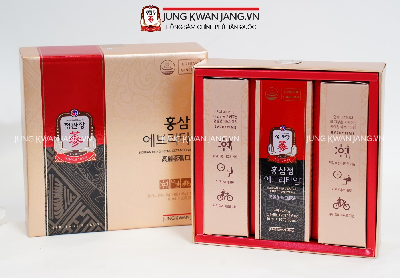 Tinh Chất Nước Hồng Sâm Jung Kwan Jang Everytime 10ml x 30 Gói | Jung Kwan Jang | Jungkwanjang.vn