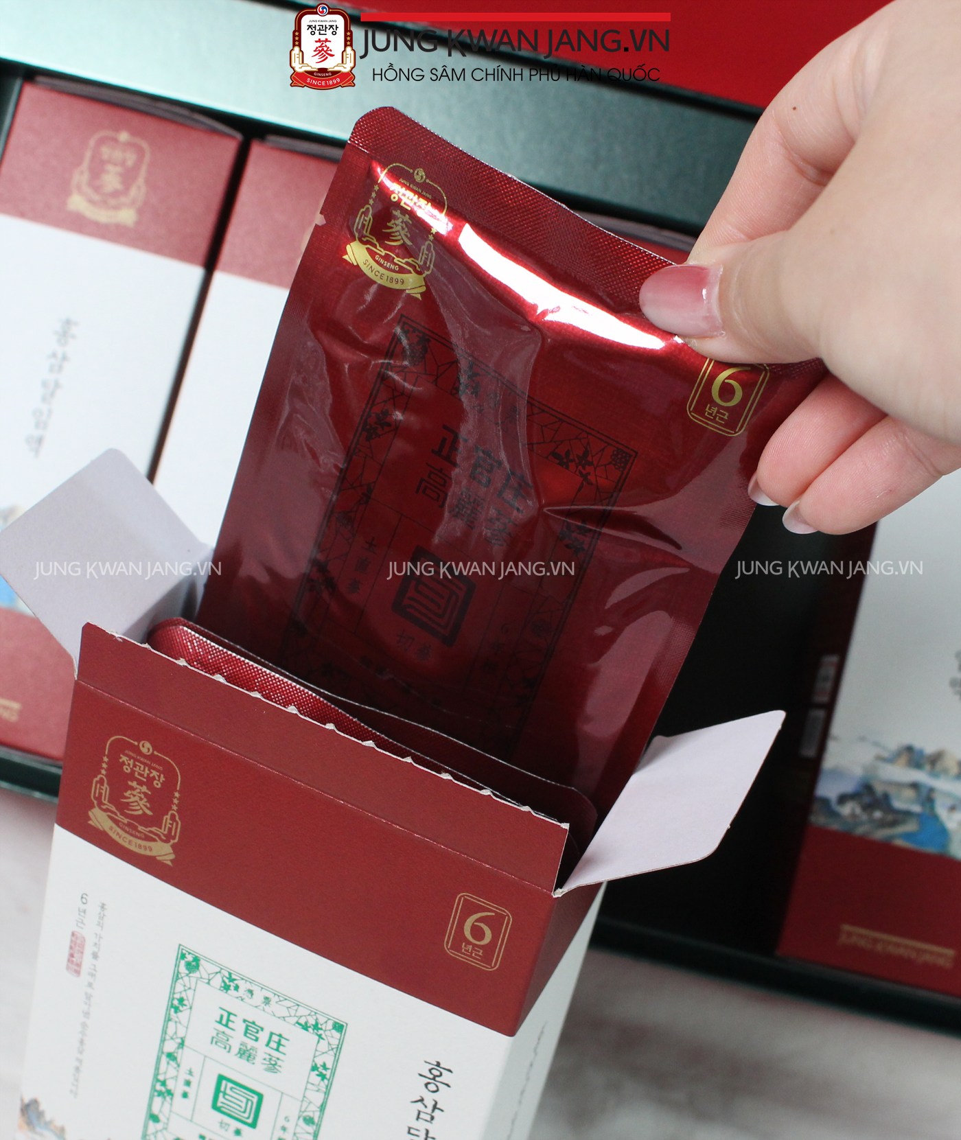 Hình Ảnh Chi Tiết Nước Hồng Sâm Nguyên Chất Hảo Hạng Jung Kwan Jang PURE EXTRACT 90ml x 30 Gói | Jung Kwan Jang | Jungkwanjang.vn