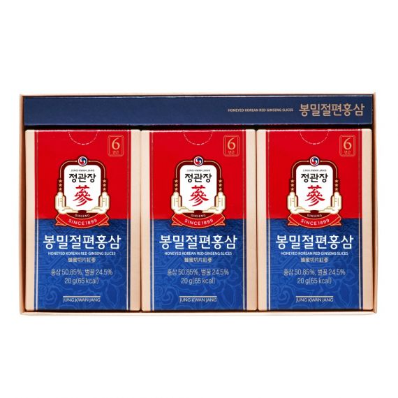 Hồng sâm lát tẩm mật ong Jung Kwan Jang 20g x 6 gói | Jung Kwan Jang | Jungkwanjang.vn